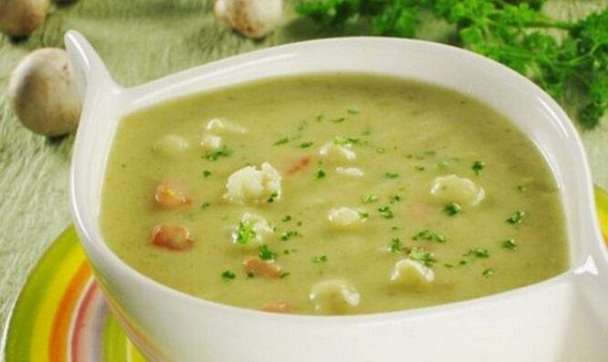Vegetable soup in the diet menu for pancreatic pancreatitis