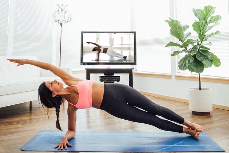 side plank for slimming sides and abdomen
